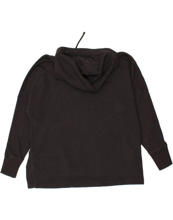 REEBOK Womens Oversized Hoodie Jumper UK 10 Small Black