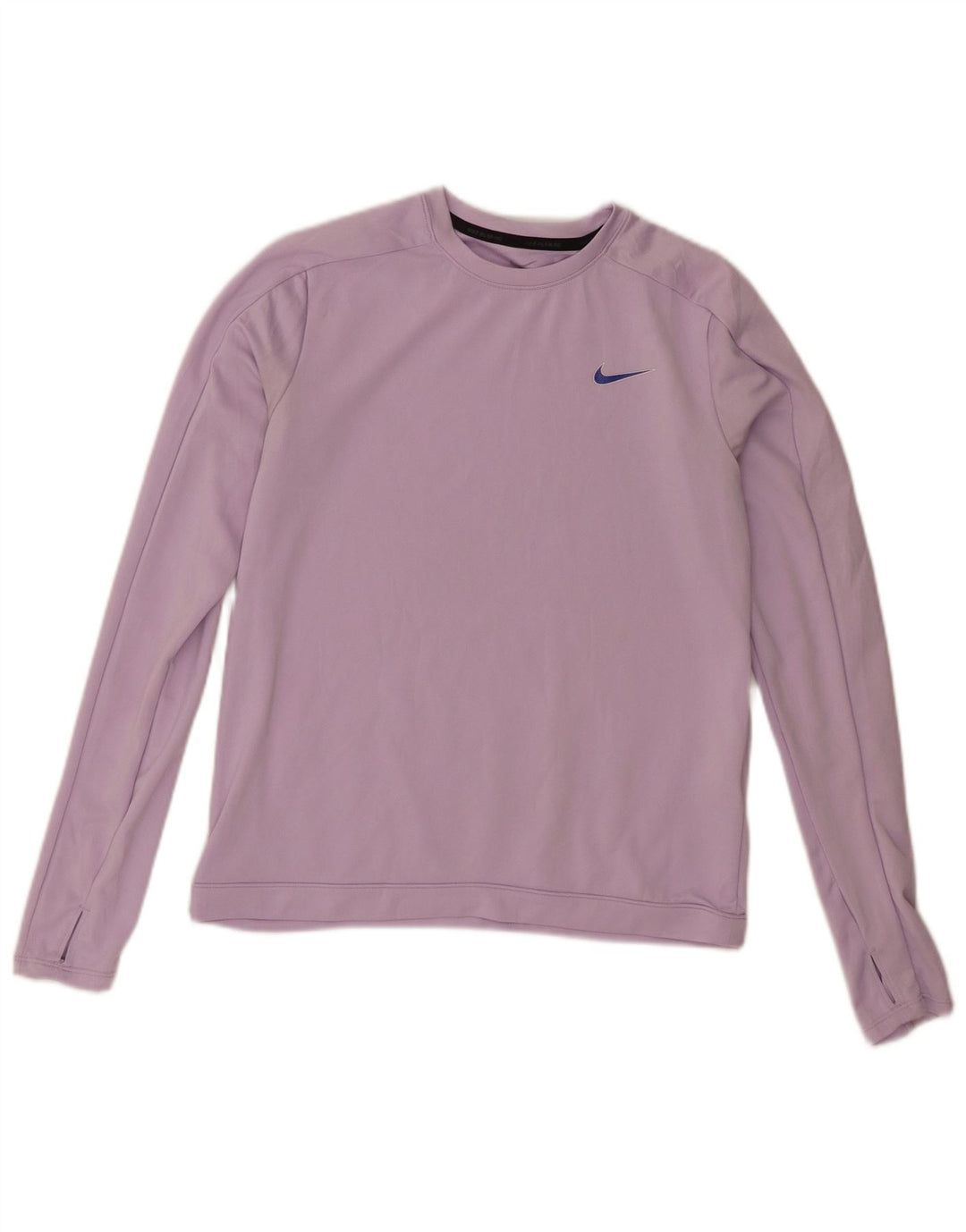 Damska koszulka Nike Dri Fit z grafiką z długim rękawem, UK 10, mały liliowy poliester