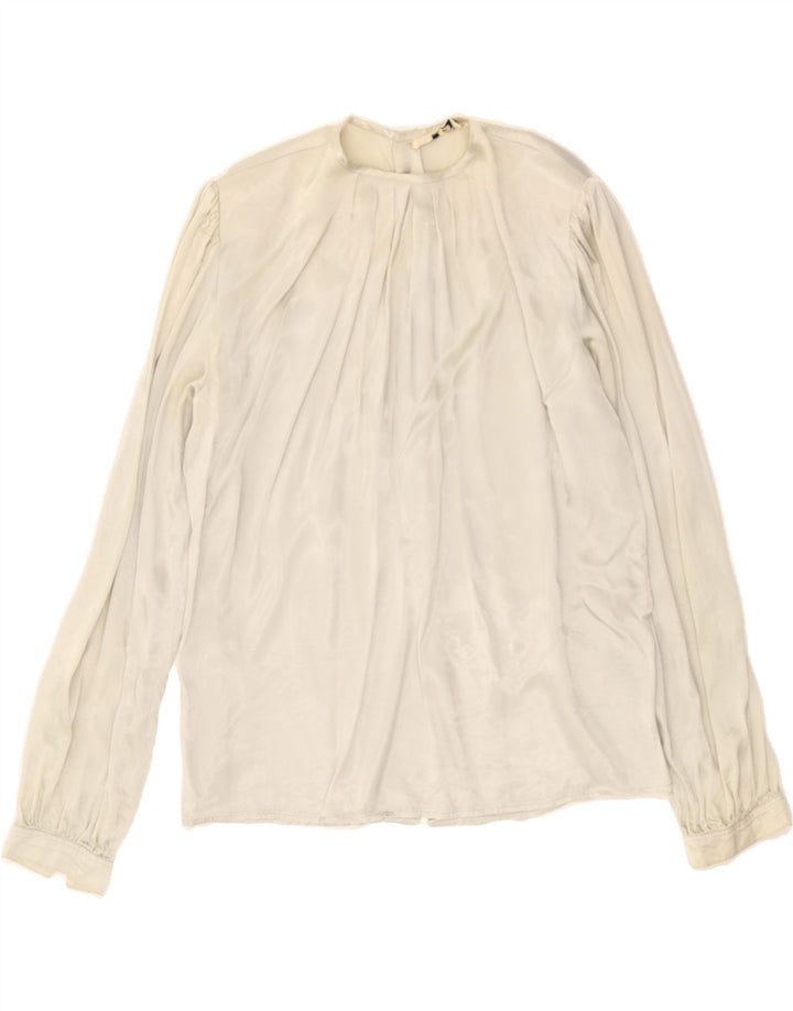 VINTAGE Womens Shirt Blouse UK 16 Large Grey Vintage Vintage and Second-Hand Vintage from Messina Hembry 