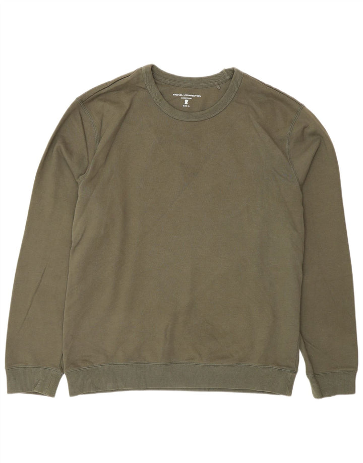 Bluza męska French Connection Sweter XL, bawełna khaki