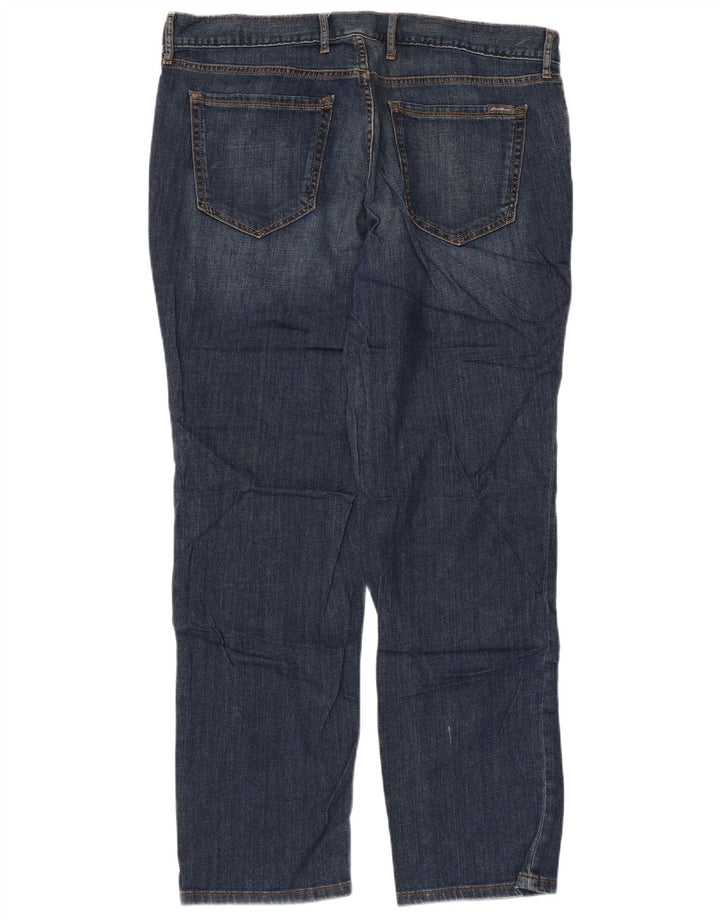 EDDIE BAUER Damskie jeansy typu Boyfriend proste w trudnej sytuacji W36 L30 niebieskie
