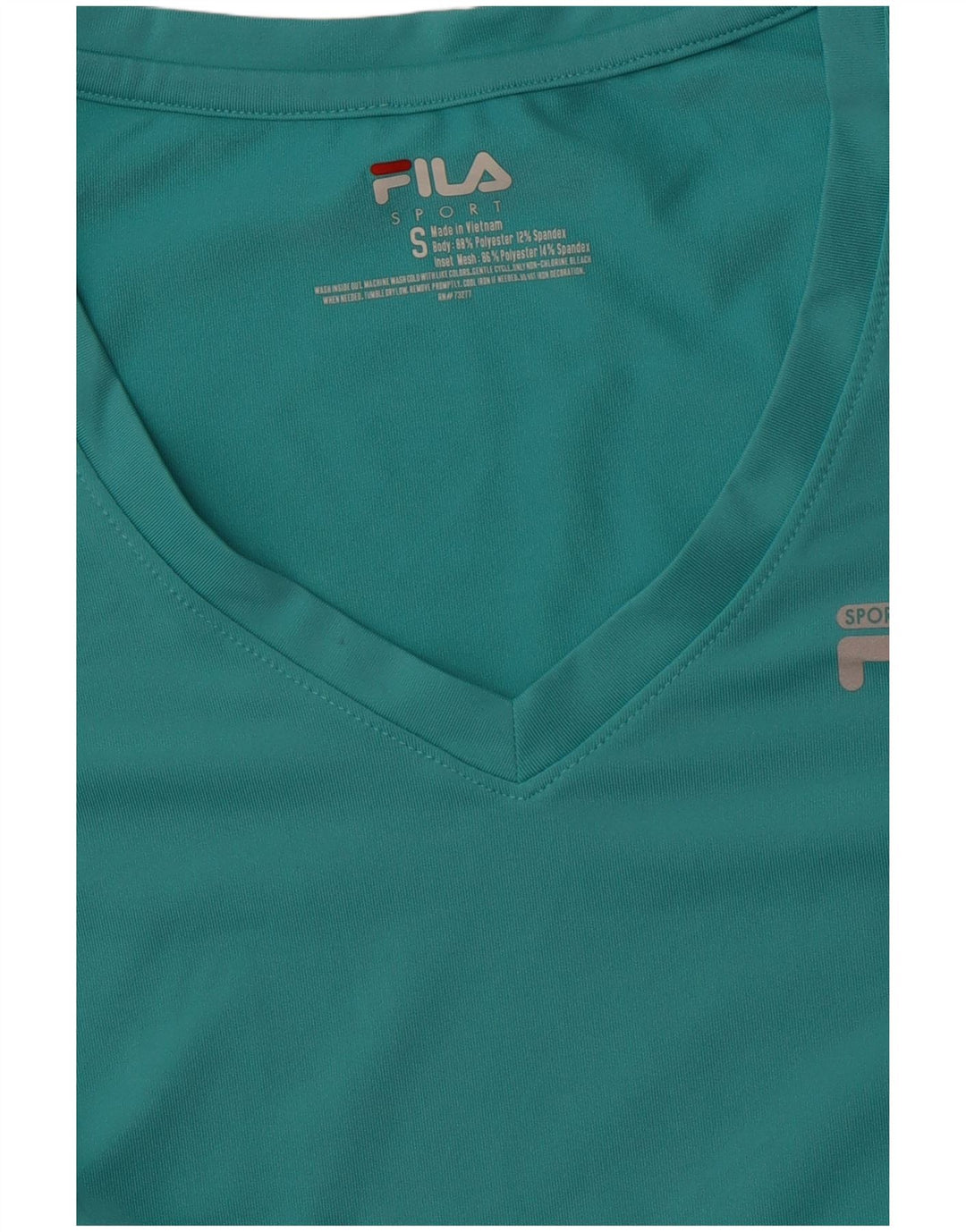 T-shirt damski FILA Top UK 8, mały, turkusowy poliester