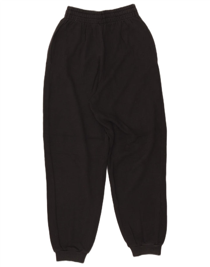 Damskie spodnie dresowe ADIDAS z grafiką Joggers UK 4/6 XS, czarna bawełna