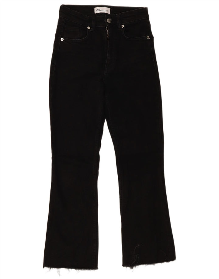 Damskie jeansy rozkloszowane Zara EU 34 2XS W24 L25 Czarne
