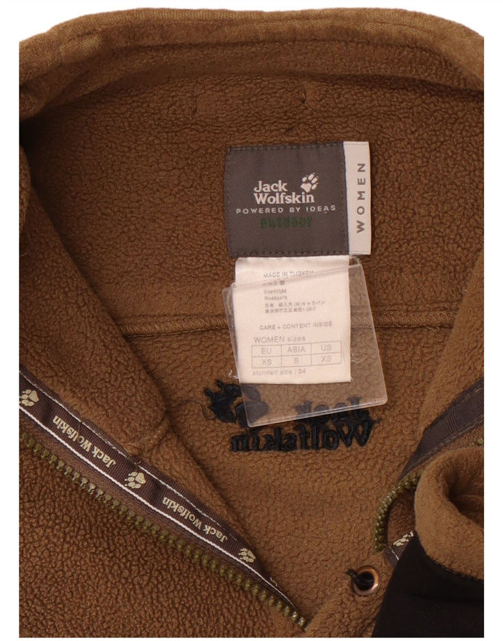 Damska kurtka polarowa oversize JACK WOLFSKIN UK 6 XS brązowa