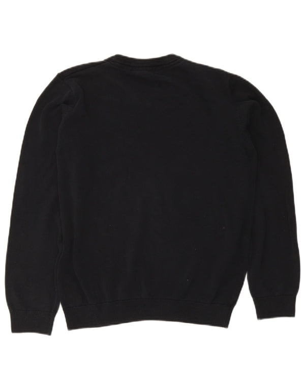 Marks & Spencer Chłopięcy sweter z dekoltem w kształcie litery V 14-15 lat Granatowy, bawełniany