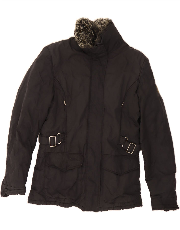 REFRIGIWEAR Womens Windbreaker Jacket UK 18 XL Black Polyester Vintage Refrigiwear and Second-Hand Refrigiwear from Messina Hembry 