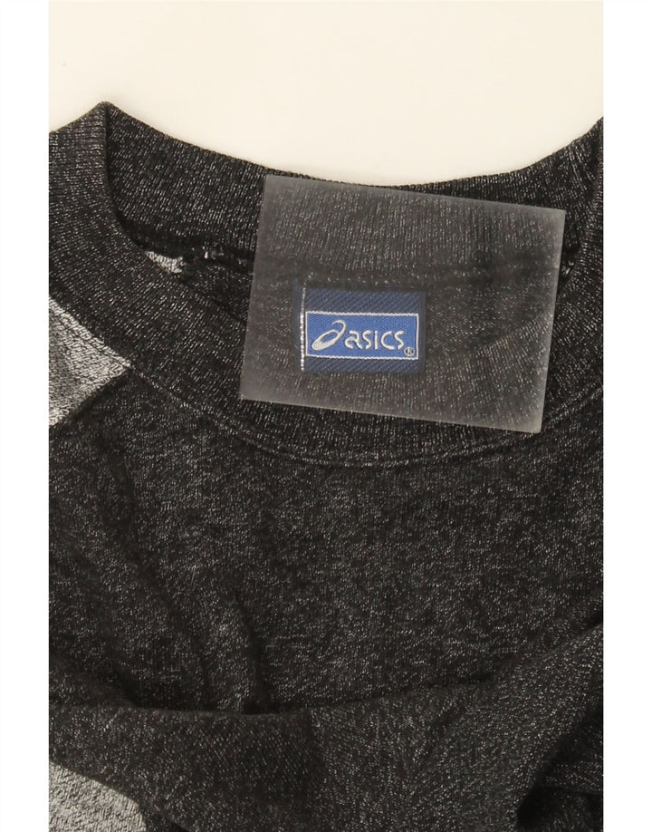 Męska koszulka z grafiką Asics, duża, czarna, z blokami kolorów