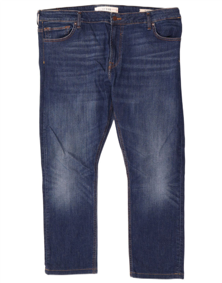 Męskie jeansy skinny GUESS W42 L28 Niebieski poliester