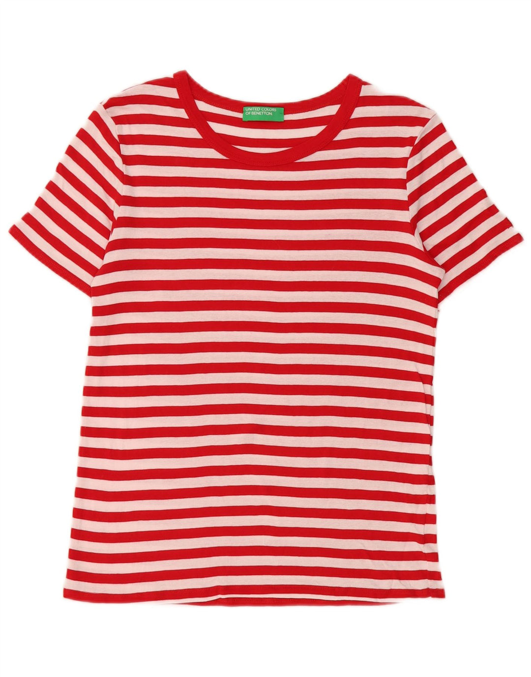 T-shirt damski Benetton Top UK 10 w małe czerwone paski
