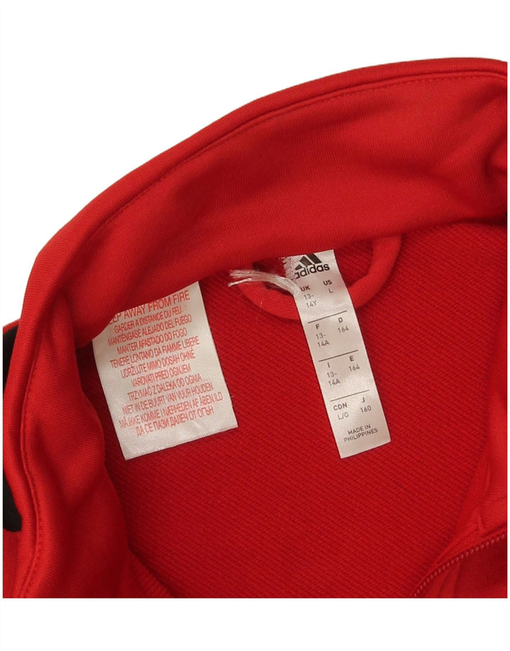 Chłopięca kurtka dresowa Adidas 13-14 lat, poliester w kolorze czerwonym