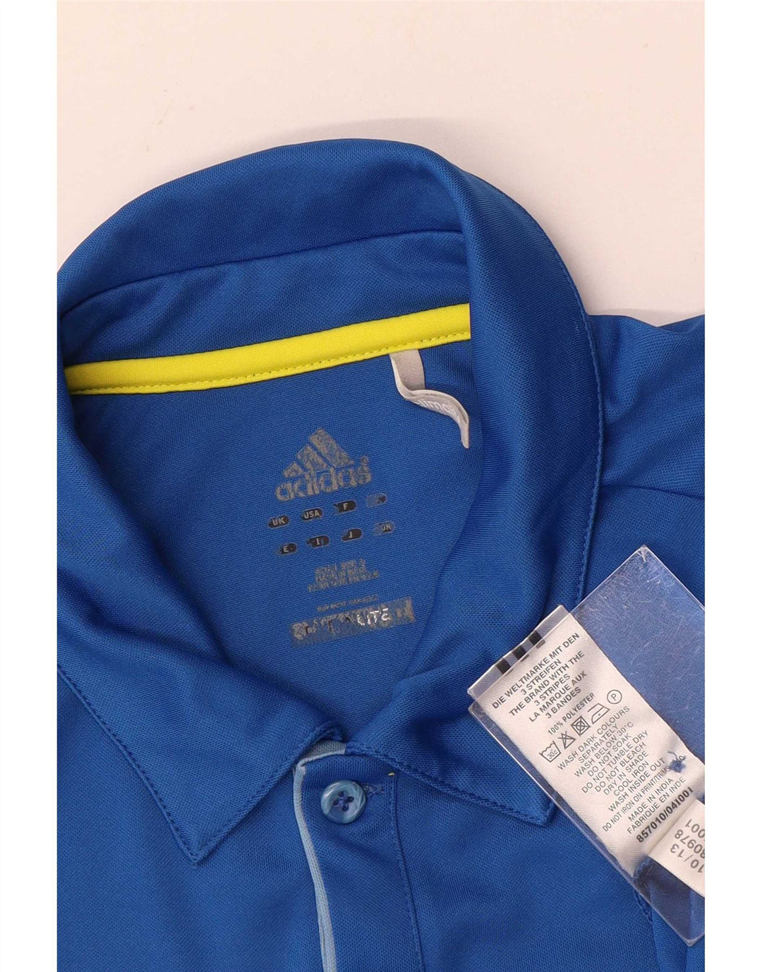 Męska koszulka polo Adidas Climalite, mała, niebieska, z poliestru
