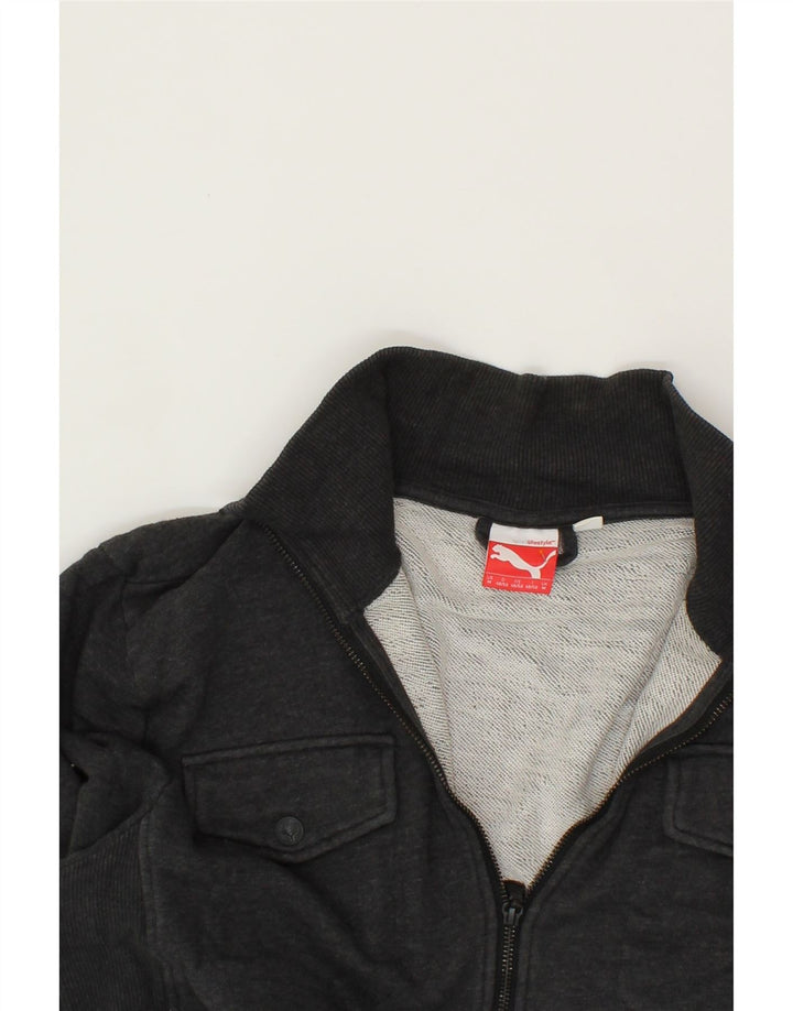 PUMA Mens Tracksuit Top Jacket Medium Grey Cotton Vintage Puma and Second-Hand Puma from Messina Hembry 