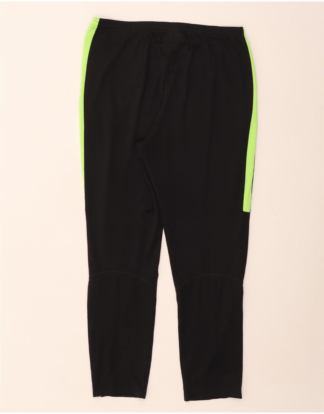 Męskie spodnie dresowe NIKE Dri Fit, duży czarny poliester z blokami kolorów
