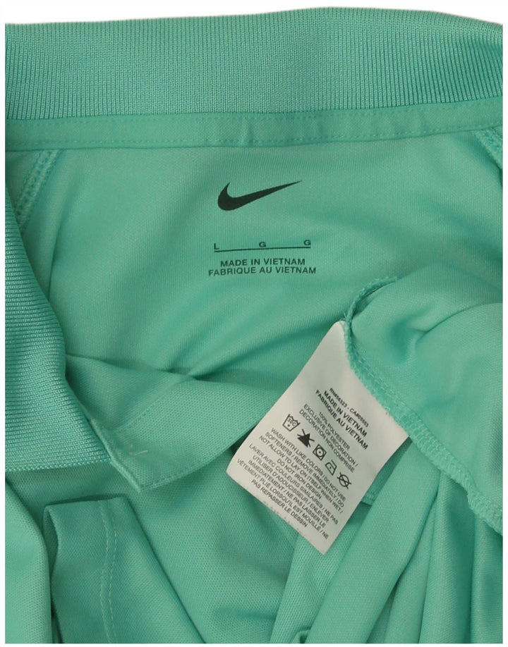Męska koszulka polo Nike, duża, zielona, poliestrowa