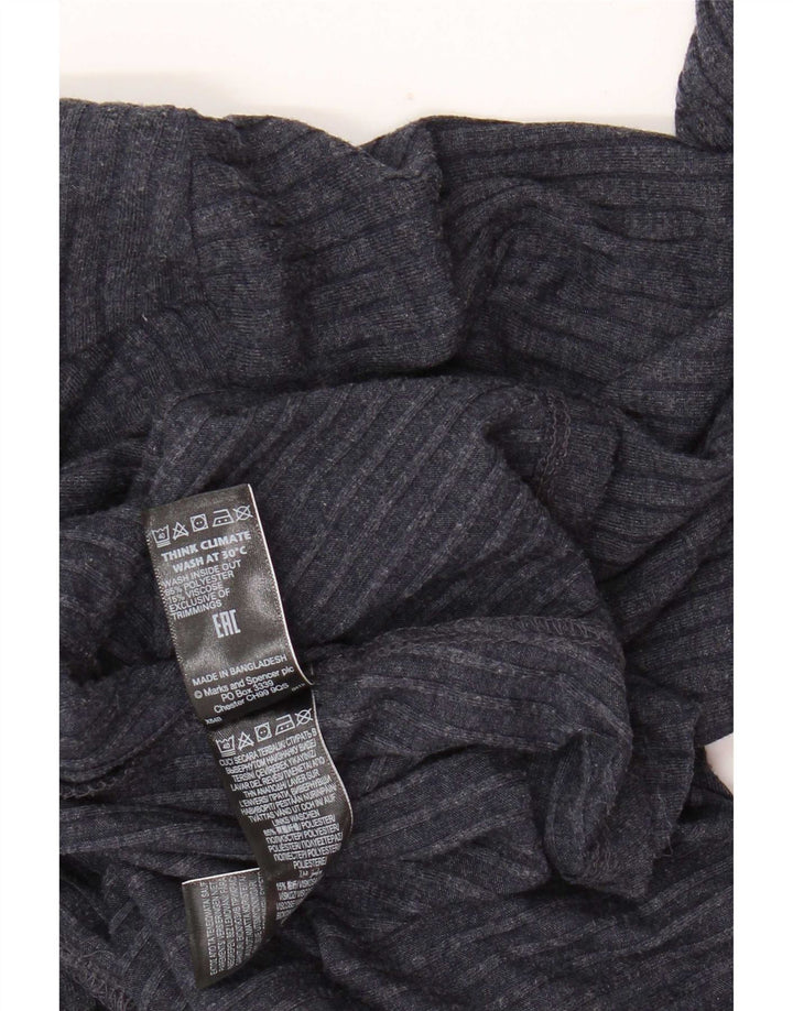 Marks & Spencer Damska sukienka podstawowa z długim rękawem UK 16, duża, granatowa
