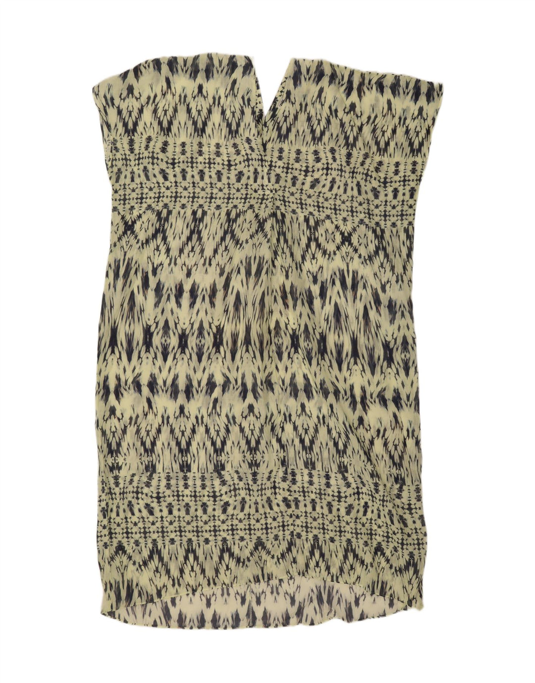 Damska sukienka oversize ZARA z abstrakcyjnym wzorem, UK 14, średnia zieleń