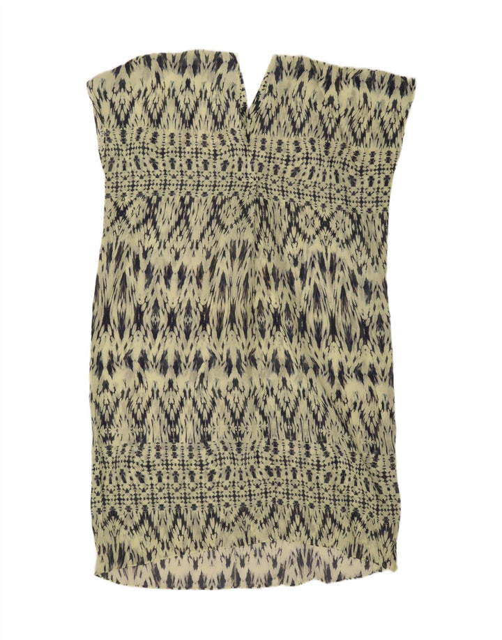 Damska sukienka oversize ZARA z abstrakcyjnym wzorem, UK 14, średnia zieleń