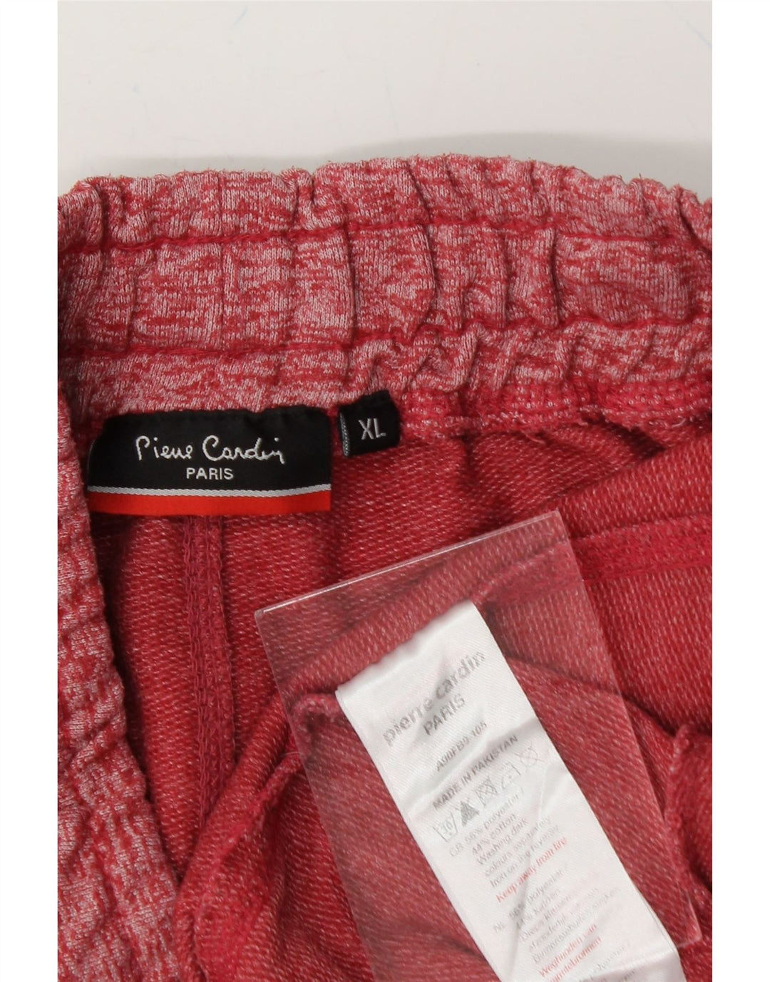 PIERRE CARDIN Mens Sport Shorts 2XL  Red Flecked Polyester Vintage Pierre Cardin and Second-Hand Pierre Cardin from Messina Hembry 
