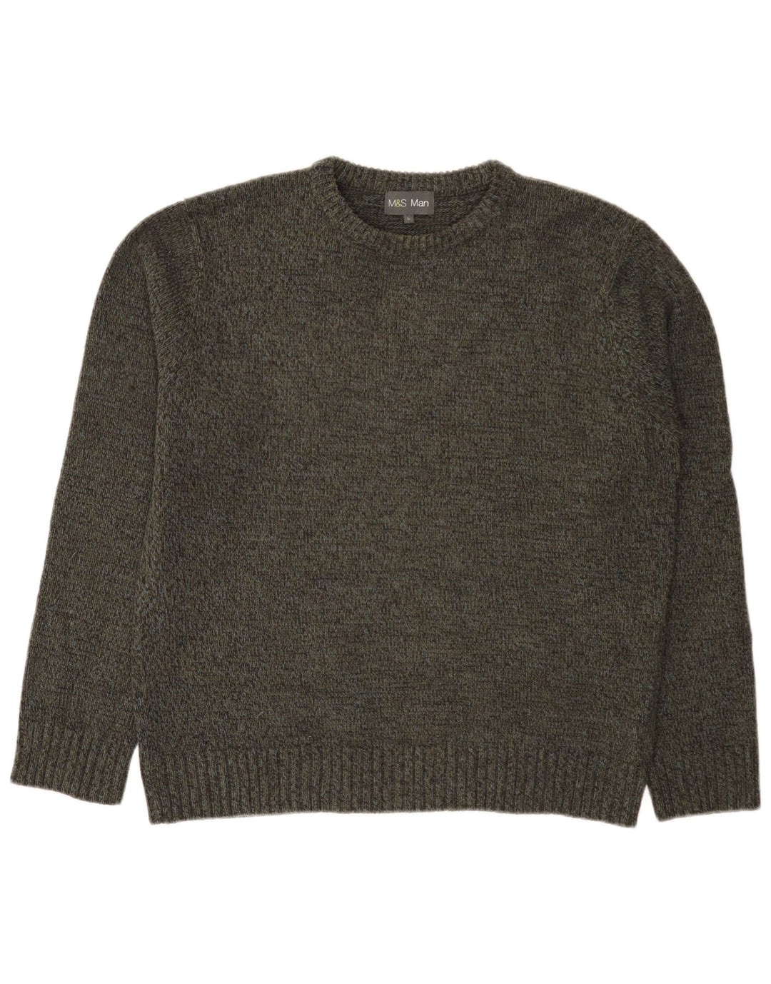 Marks & Spencer Męski sweter z dekoltem w łódkę, duży khaki