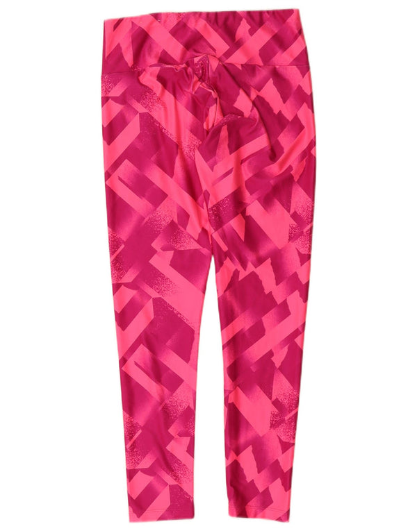 Legginsy damskie Puma UK 12 Średnioróżowe geometryczne
