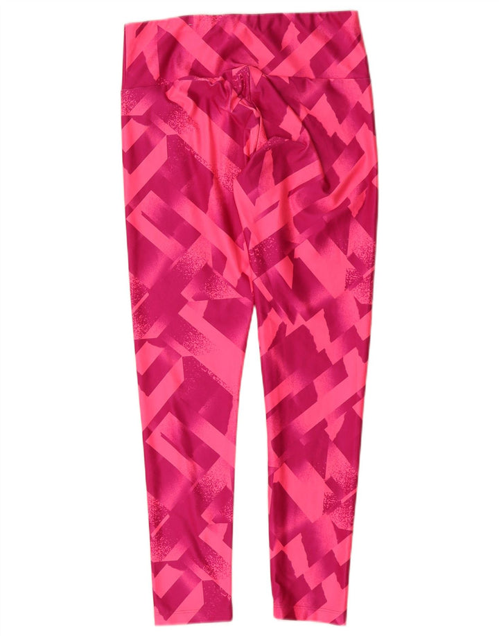 Legginsy damskie Puma UK 12 Średnioróżowe geometryczne