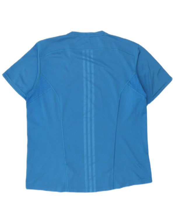 Adidas Męski T-shirt Top Duży Niebieski Poliester