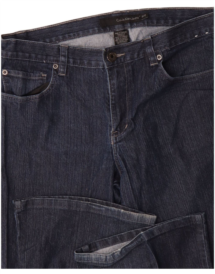 Damskie jeansy Calvin Klein Bootcut US 12 Large W34 L31 Granatowa bawełna