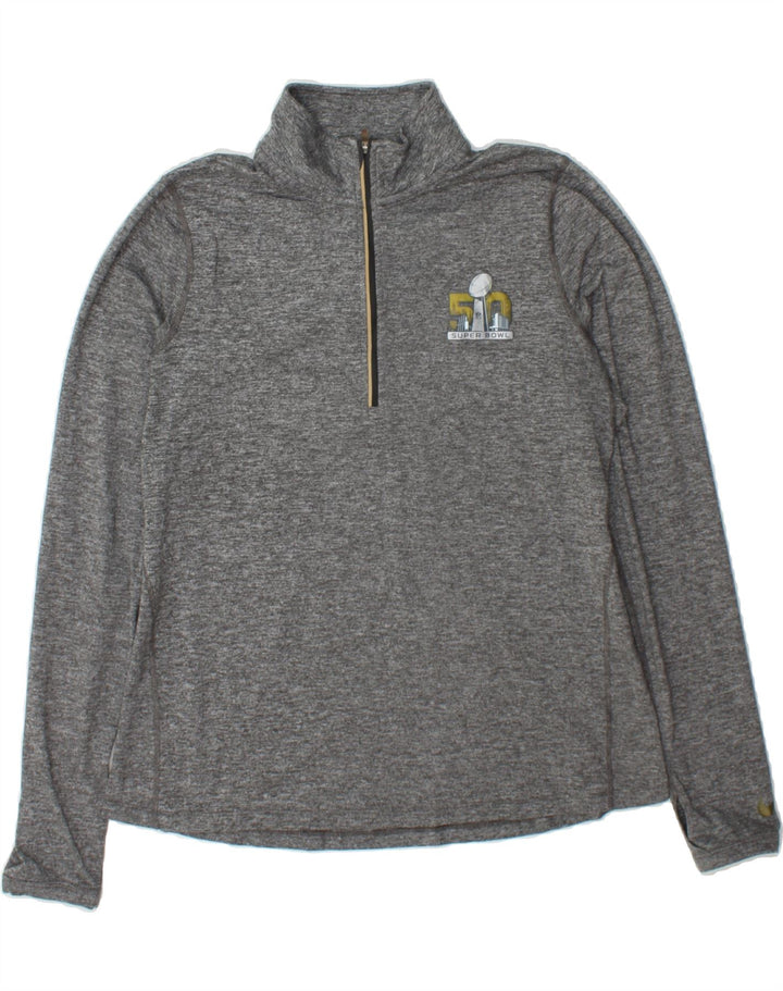 NIKE Womens Dri Fit Pullover Tracksuit Top UK 16 Large Grey Flecked Vintage Nike and Second-Hand Nike from Messina Hembry 