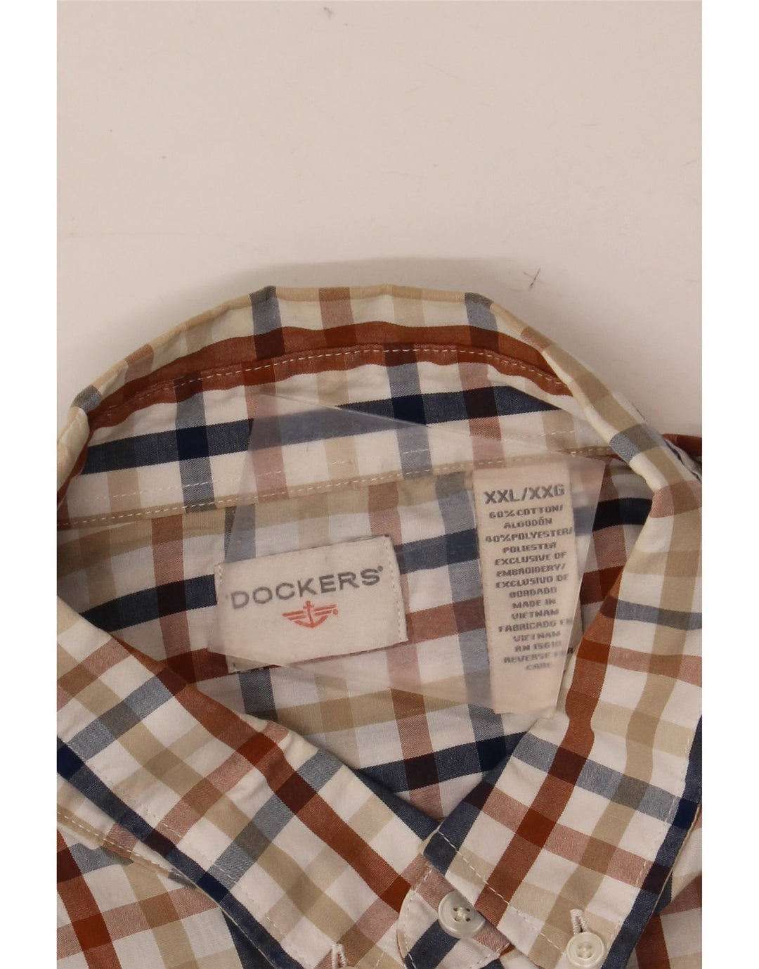 Koszula męska Dockers 2XL, wielobarwna, bawełniana krata