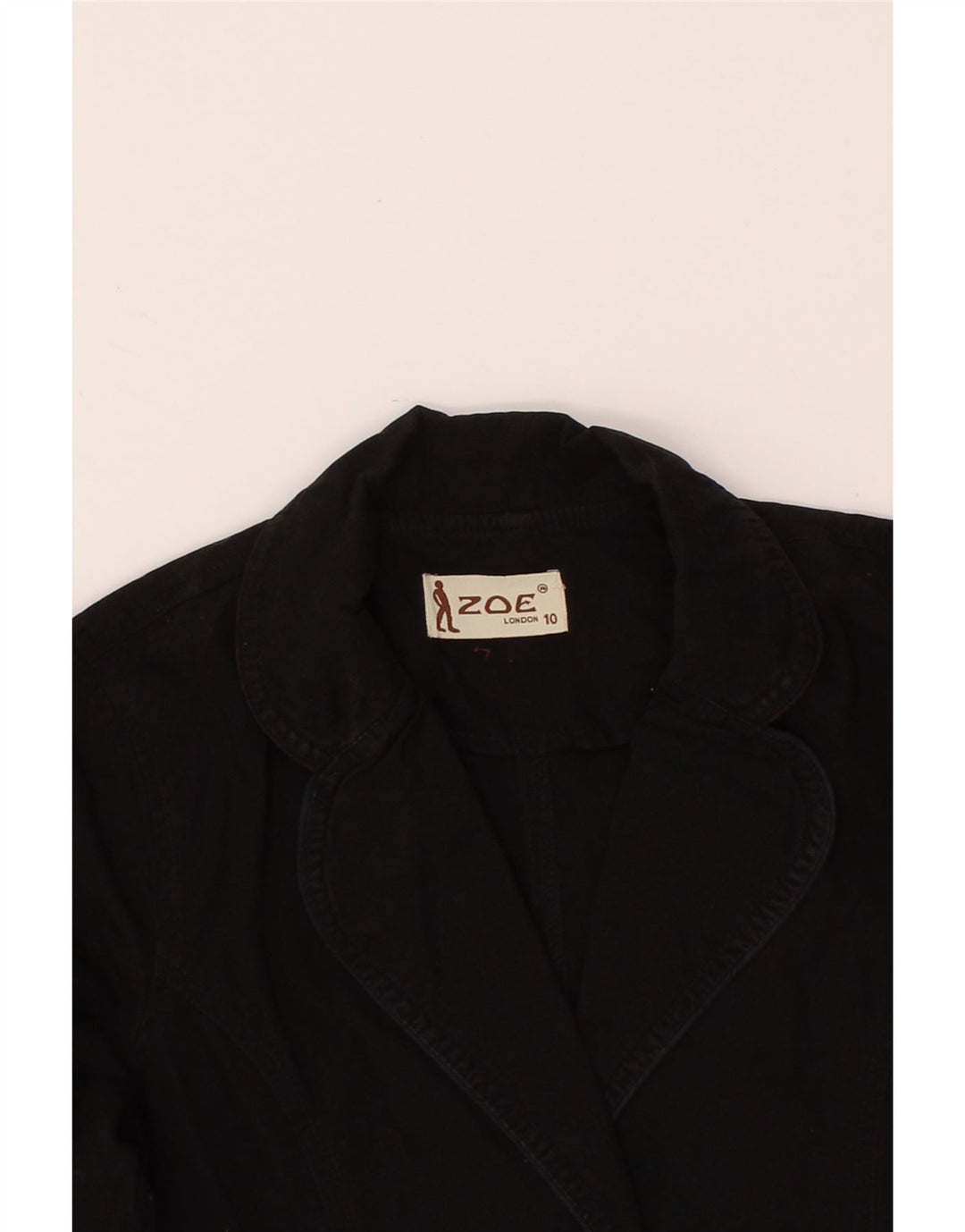 VINTAGE Womens 2 Button Blazer Jacket UK 10 Small Black Vintage Vintage and Second-Hand Vintage from Messina Hembry 