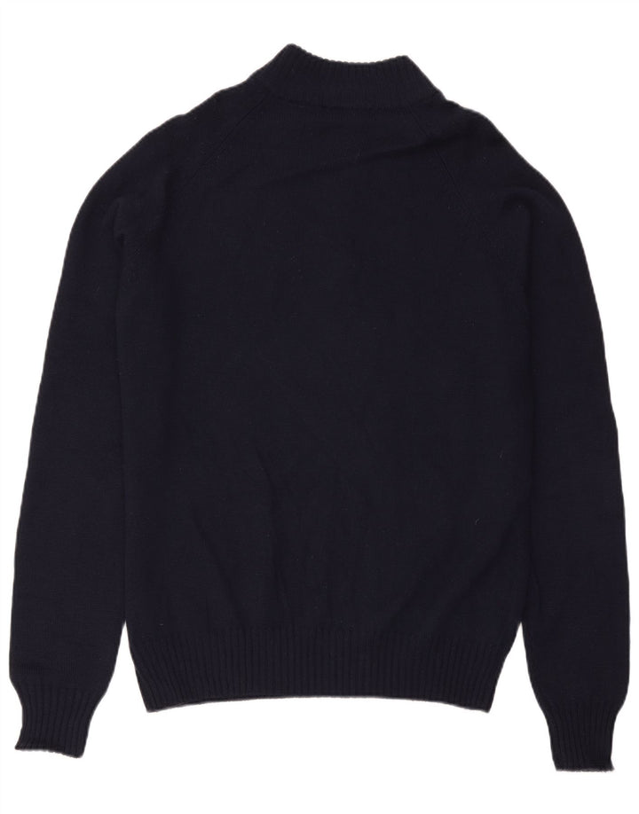 Męski sweter Fila z zamkiem błyskawicznym, duży, granatowy, wełna Merino