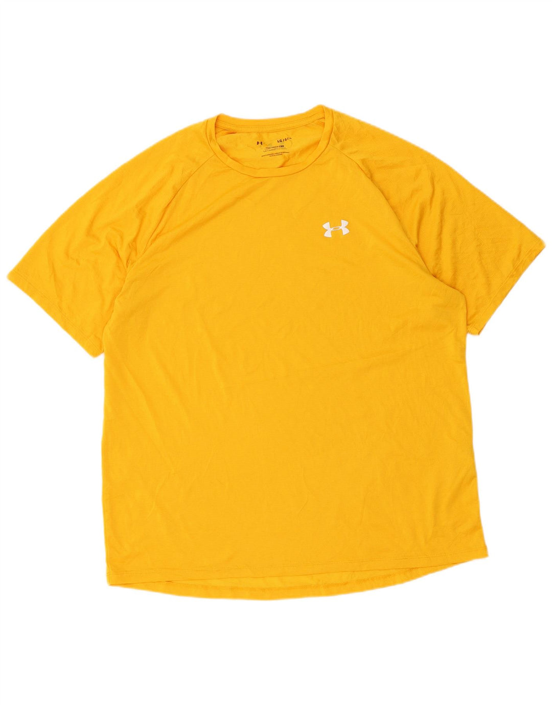 UNDER ARMOUR Męski T-shirt Top, duży, żółty, poliester