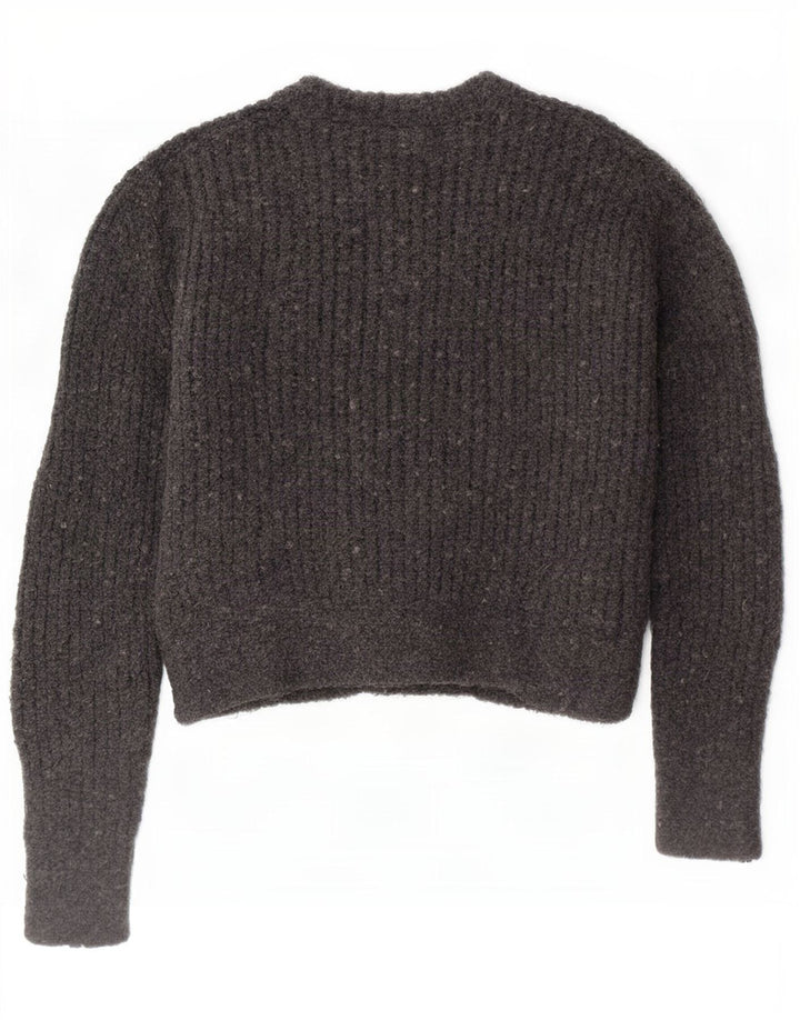 Męski sweter z dekoltem w łódkę Zara Średni szary akryl