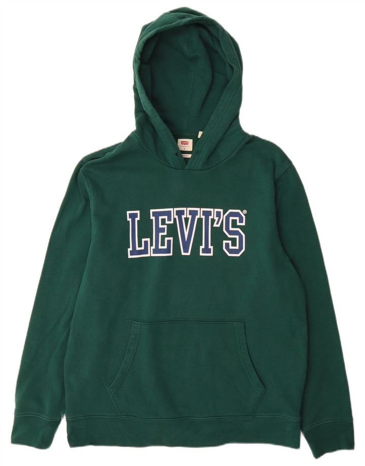 Męski sweter z kapturem Levi's Standard Graphic, średni zielony