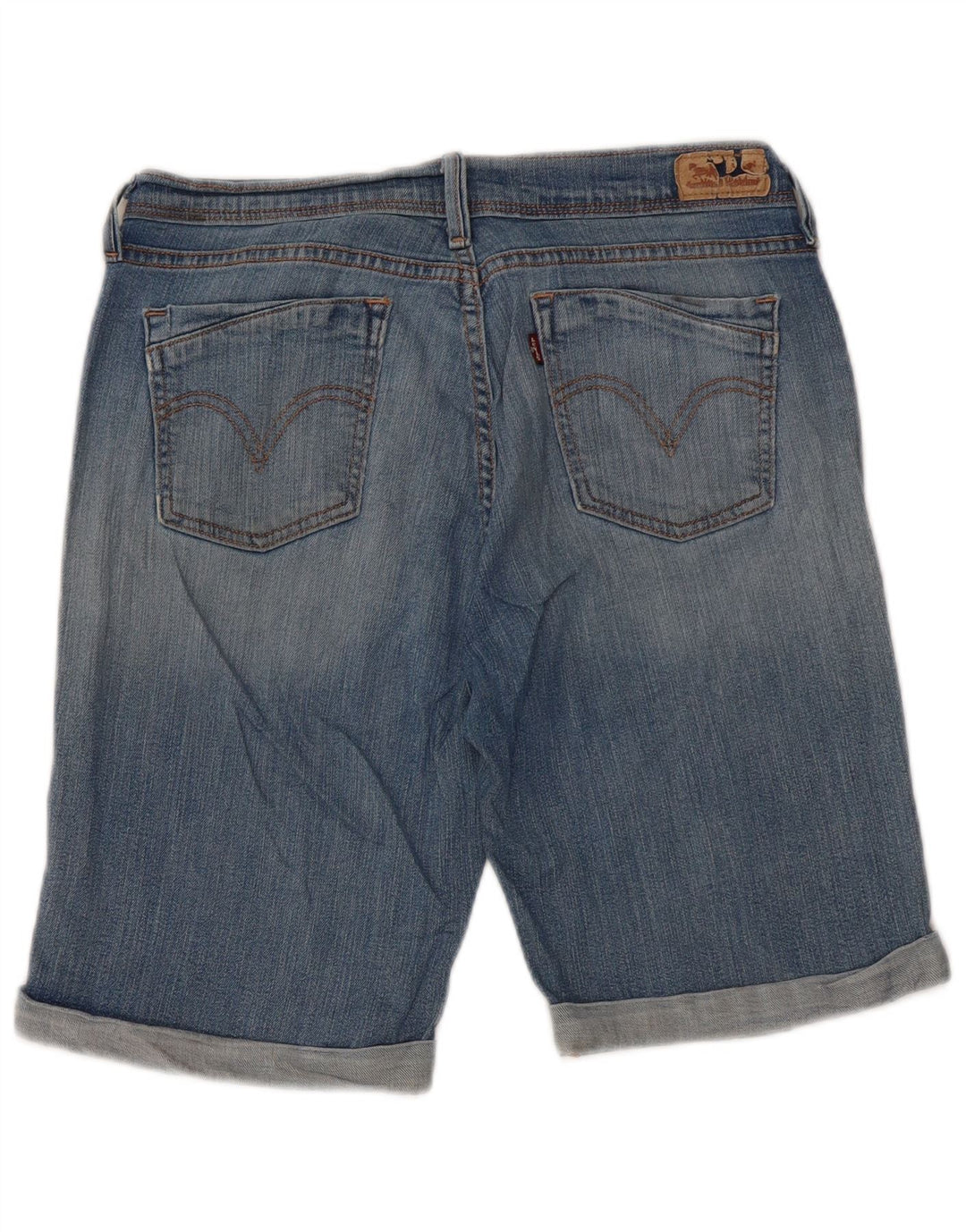 Damskie spodenki jeansowe LEVI'S ze średnim stanem US 10 Medium W30, niebieska bawełna