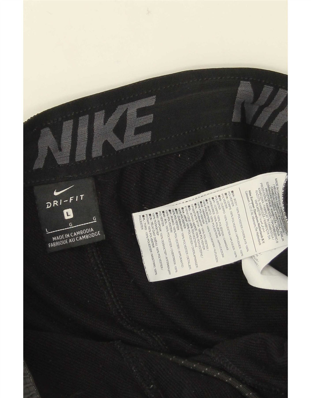Męskie spodnie dresowe Nike Dri Fit, duże, czarne, poliestrowe