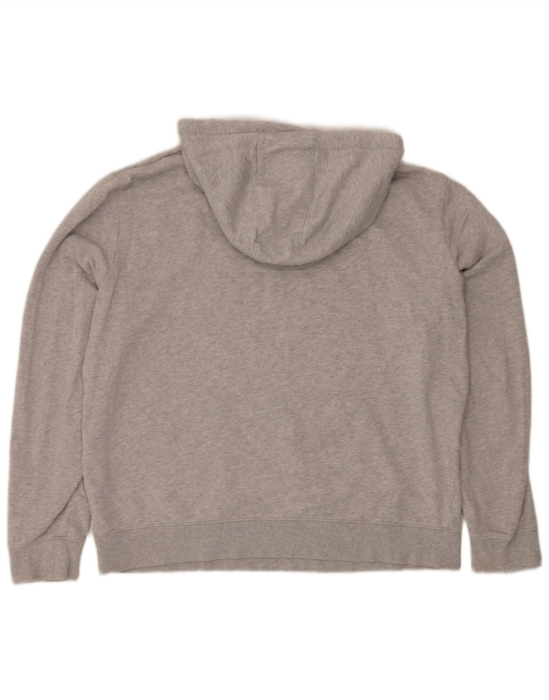 Męski sweter z kapturem i grafiką GUESS o luźnym kroju, duży, szary, bawełniany