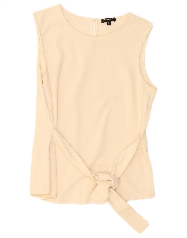 Bluzka damska Massimo Dutti Top UK 12 Medium Off White