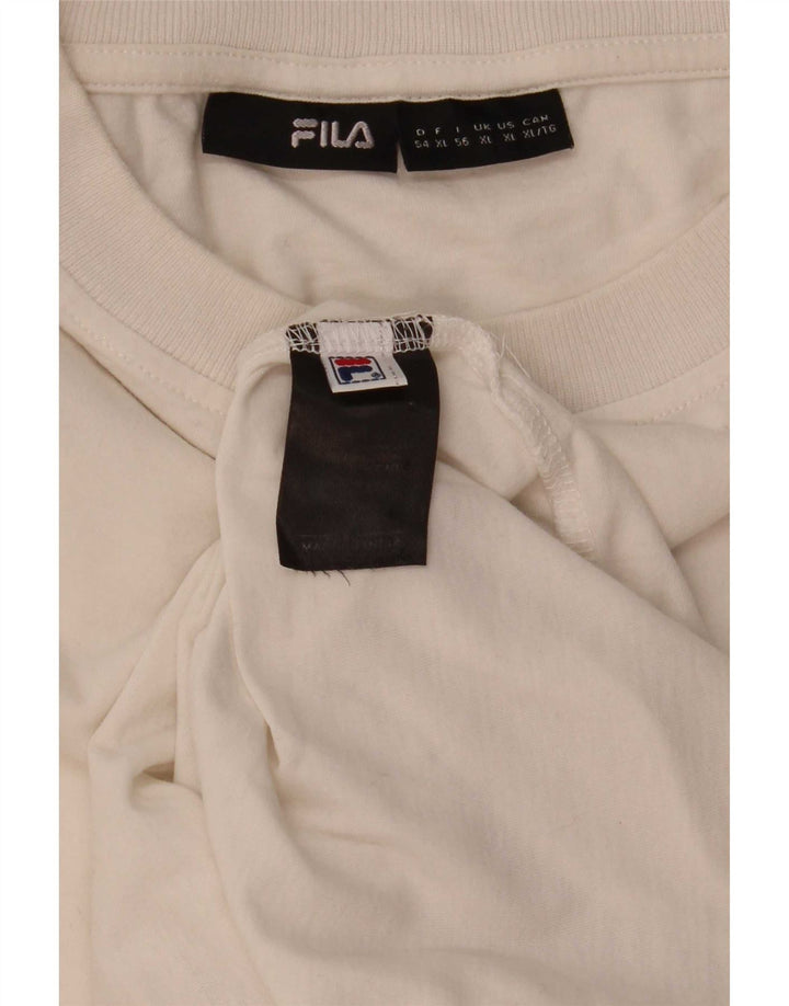 T-shirt męski Fila Top XL, biała bawełna