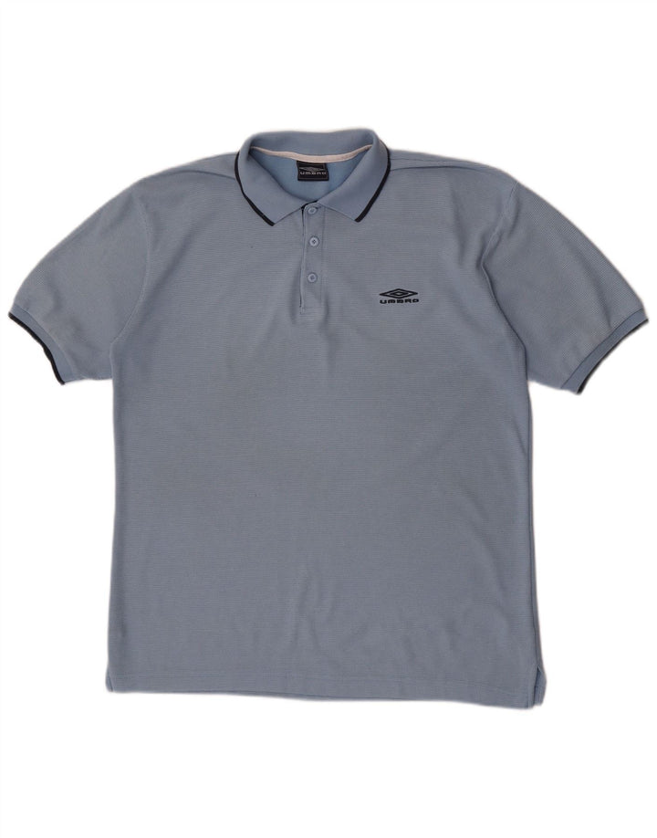 Męska koszulka polo Umbro, średni niebieski poliester