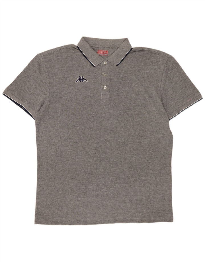 Męska koszulka polo Kappa XL, szara bawełna