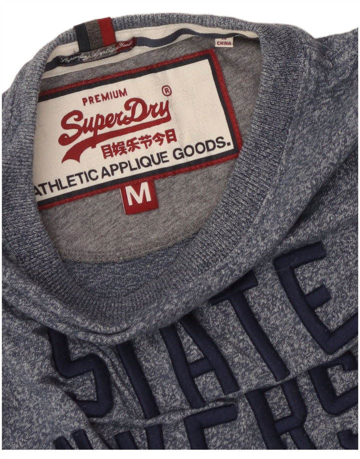 Męski T-shirt Superdry z grafiką, średni niebieski nakrapiany