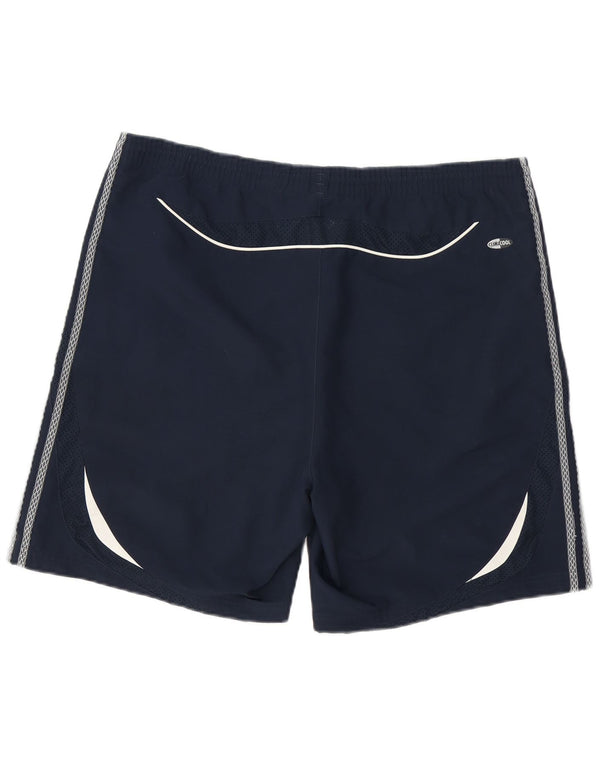 Męskie spodenki sportowe Adidas Climacool, duże, granatowe, z blokami kolorów, poliestrowe