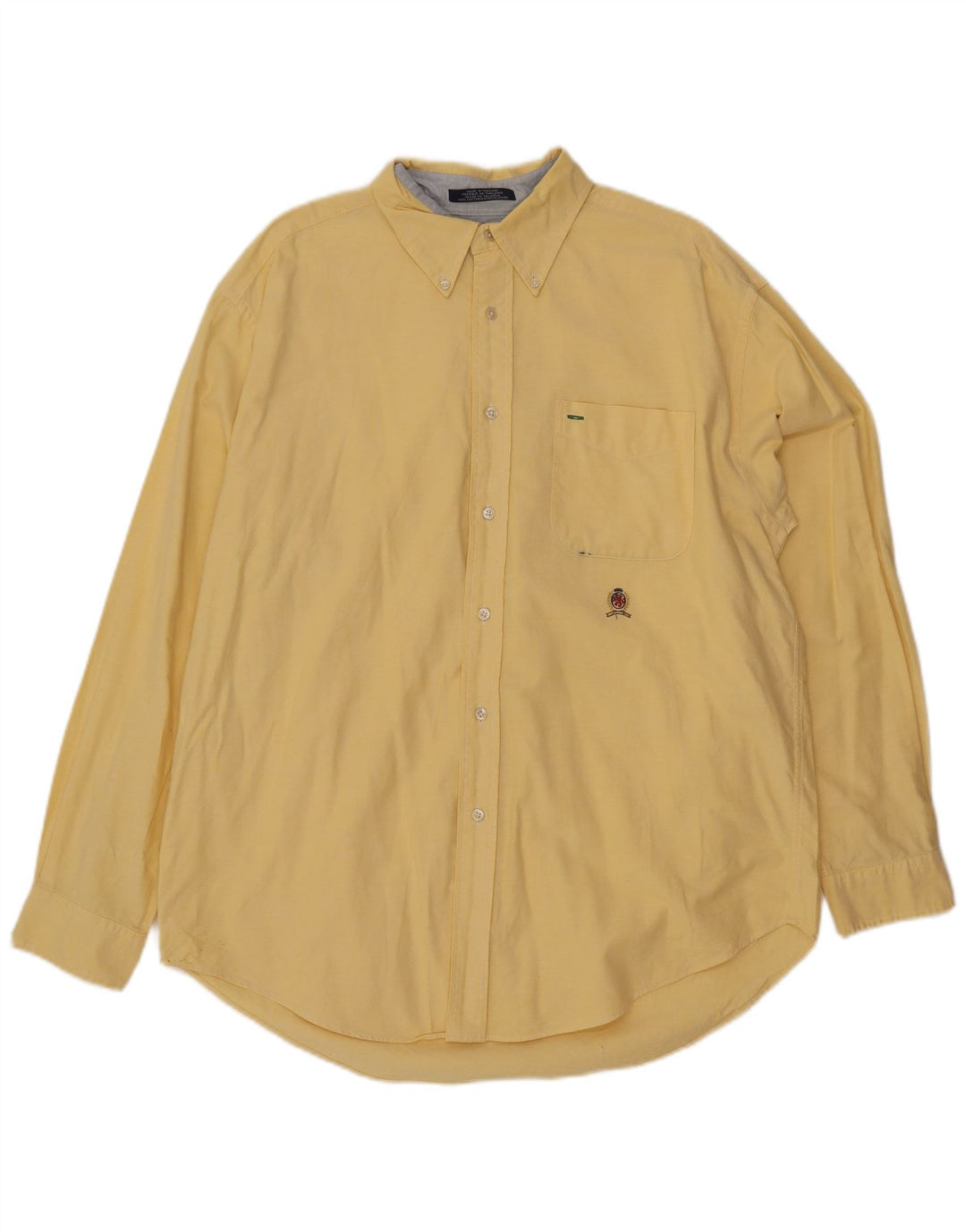 Koszula męska Tommy Hilfiger, duża, żółta, bawełniana