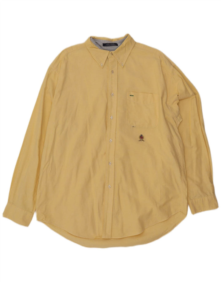 Koszula męska Tommy Hilfiger, duża, żółta, bawełniana