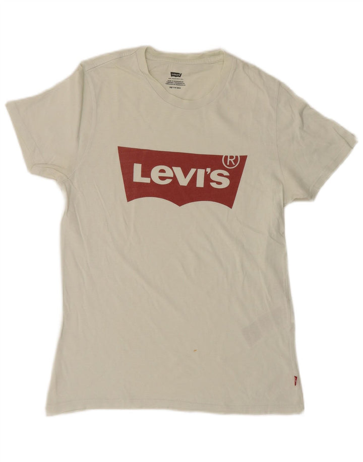 Męski T-shirt z grafiką Levi's Top XS, biała bawełna