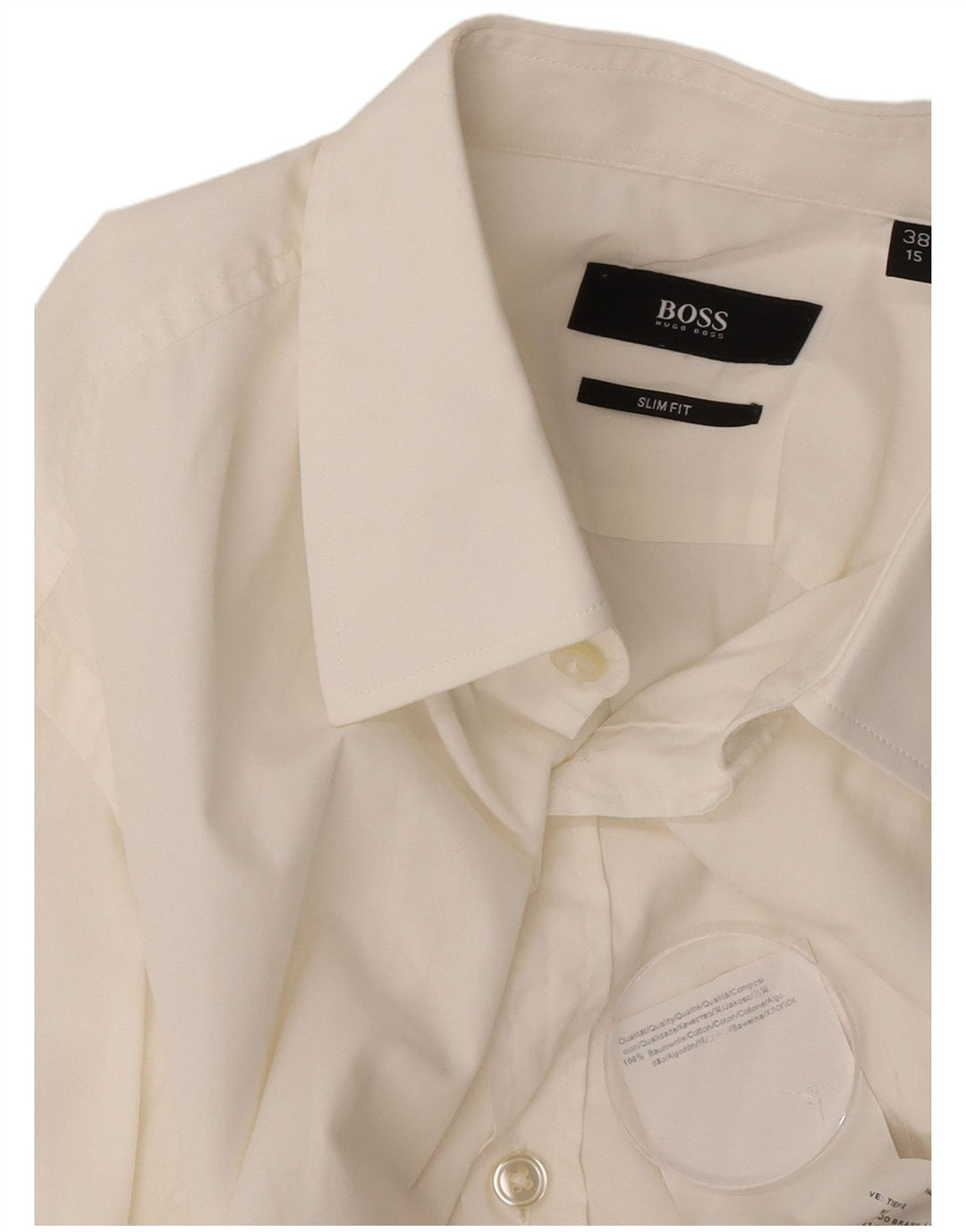 Koszula męska Hugo Boss Slim Fit, rozmiar 38 15, średnia biała bawełna