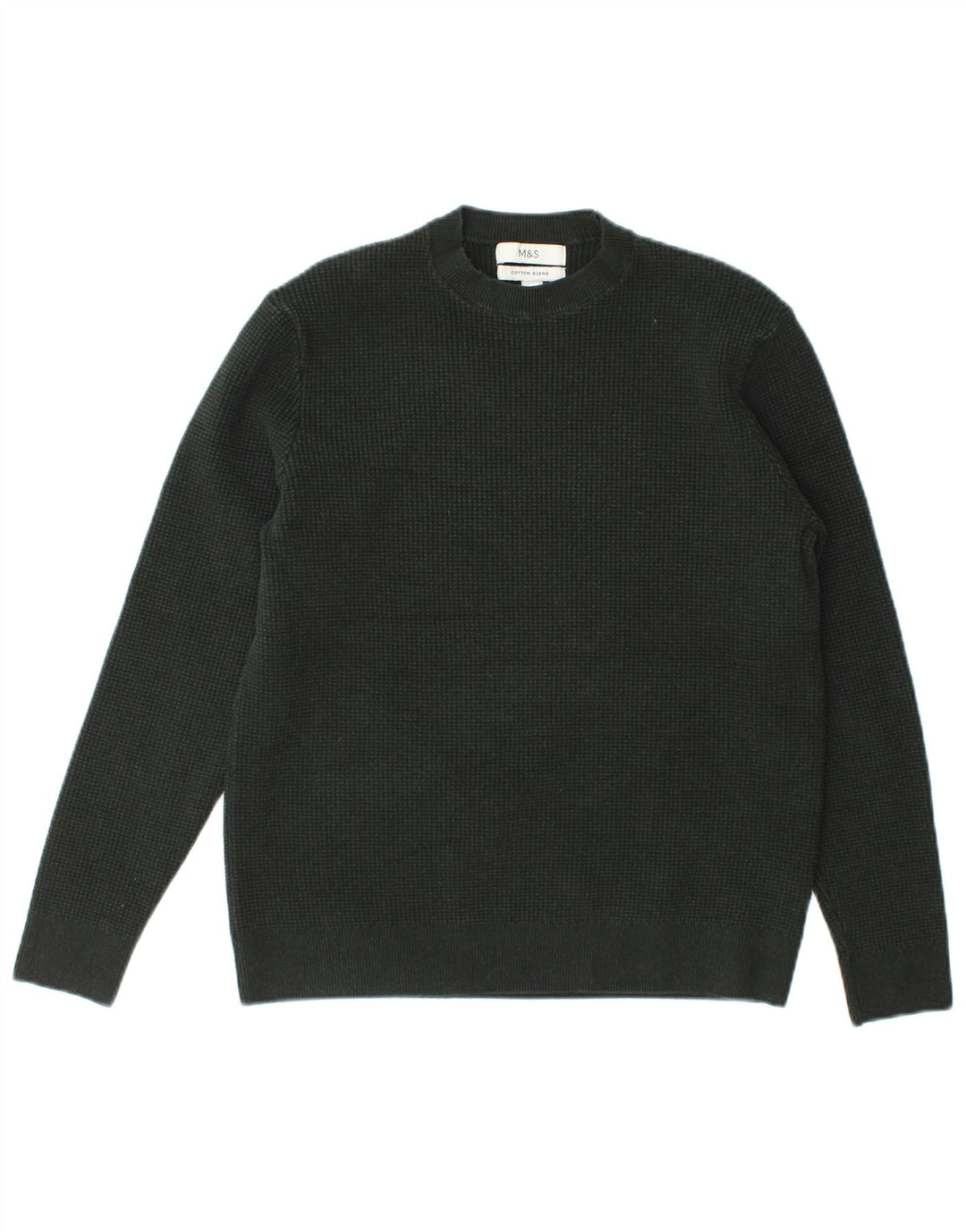 Marks & Spencer Damski sweter z okrągłym dekoltem, UK 14, średni zielony