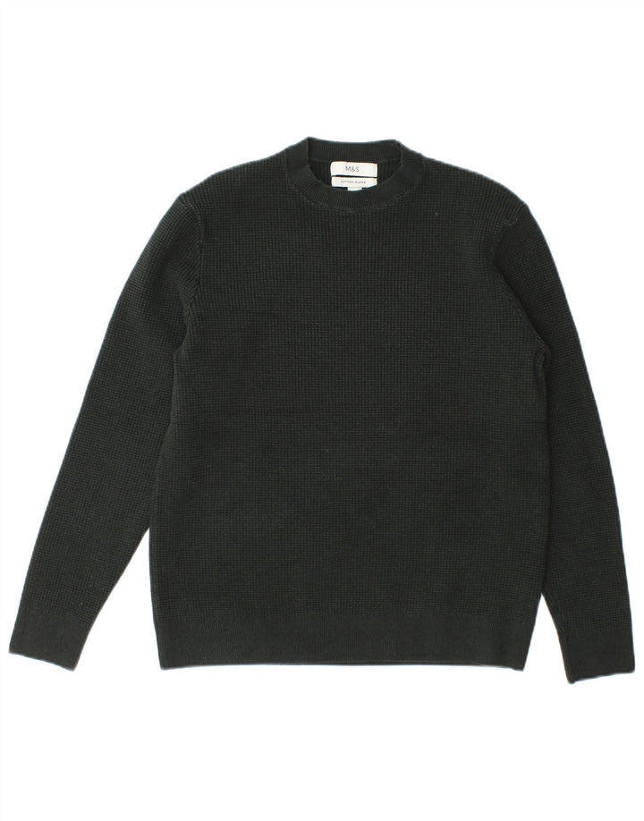 Marks & Spencer Damski sweter z okrągłym dekoltem, UK 14, średni zielony